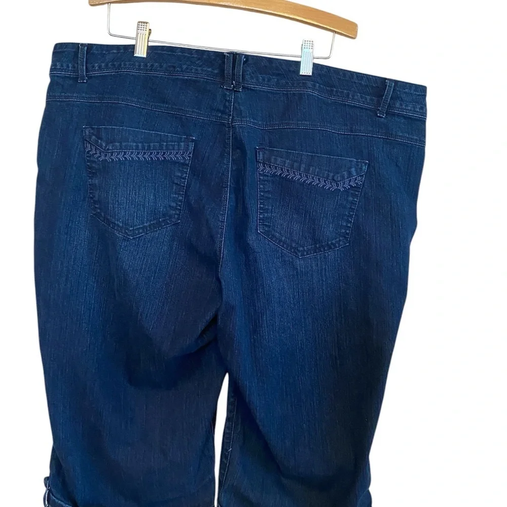 Gloria Vanderbilt Blue Denim Capri Pants 18 W